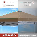 8x8 Pop Up Canopy Tent, Heavy Duty Weather Protection, Camel, alternate view 4