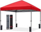 8x8 Pop Up Canopy Tent, Heavy Duty Weather Protection, Rose