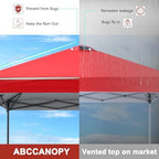 8x8 Pop Up Canopy Tent, Heavy Duty Weather Protection, Rose, alternate view 4