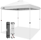 8x8 Pop Up Canopy Tent Instant Outdoor Canopy Easy Set-up Straight Leg Folding Shelter with Wheeled Bag, 8