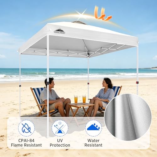 8x8 Pop Up Canopy Tent Instant Outdoor Canopy Easy Set-up Straight Leg Folding Shelter with Wheeled Bag, 8, alternate view 4