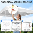 8x8 Pop Up Canopy Tent Instant Outdoor Canopy Easy Set-up Straight Leg Folding Shelter with Wheeled Bag, 8, alternate view 5