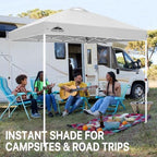 8x8 Pop Up Canopy Tent Instant Outdoor Canopy Easy Set-up Straight Leg Folding Shelter with Wheeled Bag, 8, alternate view 6