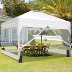 8x8 Pop Up Canopy Tent with One Push Setup, Outdoor Sun Shade Canopy for Backyard Party, Easy Up Instant Shelter, alternate