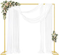 8x8FT Backdrop Stand Heavy Duty Gold Adjustable Pipe and Drape Stand in 8x8FT