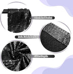 8x8ft Black Sequin Backdrop for Photography Shimmer in 8FT x 8FT in Black, alternate view 6