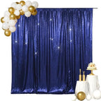 8x8ft Navy Blue Sequin Backdrop for Photography Shimmer in 8FT x 8FT in Navy Blue, alternate view 2