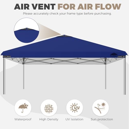 8x8ft Replacement Canopy Top with Air Vent, Waterproof & UV Protection Canopy Tent Top Cover for Straight Leg, alternate view