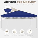 8x8ft Replacement Canopy Top with Air Vent, Waterproof & UV Protection Canopy Tent Top Cover for Straight Leg, alternate view