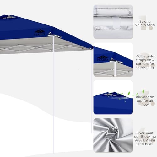 8x8ft Replacement Canopy Top with Air Vent, Waterproof & UV Protection Canopy Tent Top Cover for Straight Leg, alternate view