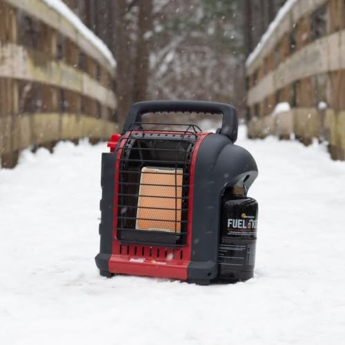 9,000 BTU Portable Buddy Radiant Propane Heater, Red in Red, alternate view 2