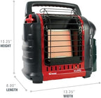 9,000 BTU Portable Buddy Radiant Propane Heater, Red in Red, alternate view 3