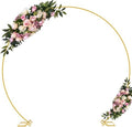 9.2 FT Large Circle Balloon Arch Stand Gold Metal Round Arch Backdrop Stand for Wedding Ceremony Birthday Party