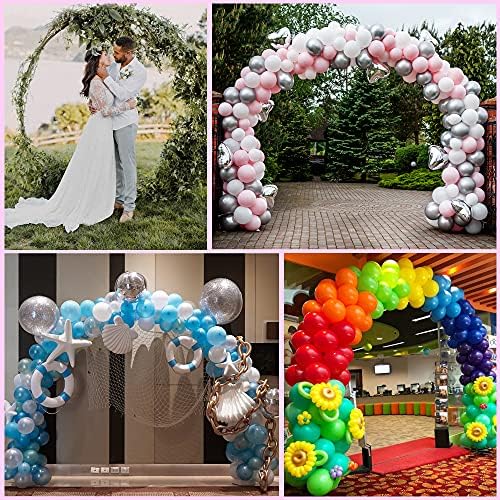 9.2 FT Large Circle Balloon Arch Stand Gold Metal Round Arch Backdrop Stand for Wedding Ceremony Birthday Party, alternate