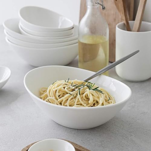 9.25" Serving Bowls, Large Oval Serving Dishes for Wedding and Dinner Parties, 35 Oz for Salad, Side Dishes, alternate view 2