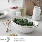 9.25" Serving Bowls, Large Oval Serving Dishes for Wedding and Dinner Parties, 35 Oz for Salad, Side Dishes, alternate view 5