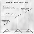 9.2ft Light Stand with Boom Arm, Photography Lighting Tripod, alternate view 2