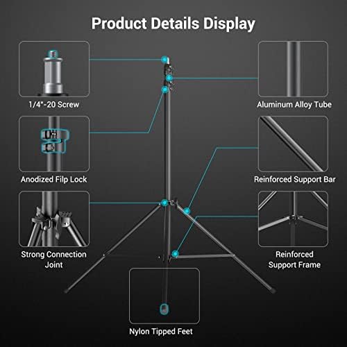 9.2ft Light Stand with Boom Arm, Photography Lighting Tripod, alternate view 5