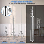 9.2ft Stainless Steel Light Stand, Heavy Duty Photography Tripod, alternate view 3