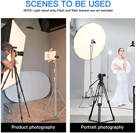 9.2ft Stainless Steel Light Stand, Heavy Duty Photography Tripod, alternate view 5