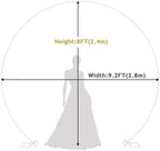 9.2FT Wedding Arch Round Backdrop Stand Large Circle Balloon Arch, alternate view 3