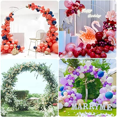 9.2FT Wedding Arch Round Backdrop Stand Large Circle Balloon Arch, alternate view 6