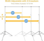9.2x10Ft Stainless Steel Photo Backdrop Stand Heavy Duty Adjustable in 9.2x10Ft, alternate view 2