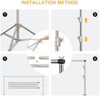 9.2x10Ft Stainless Steel Photo Backdrop Stand Heavy Duty Adjustable in 9.2x10Ft, alternate view 6