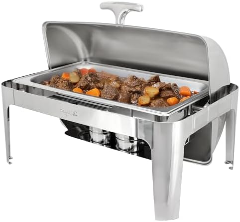 9.5 Quart Oblong Roll Top Stainless Steel Professional Kitchen Chafing Dish/Food Warmer/Buffet Server Serving