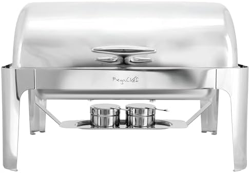 9.5 Quart Oblong Roll Top Stainless Steel Professional Kitchen Chafing Dish/Food Warmer/Buffet Server Serving, alternate view