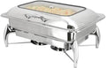 9.5 Quart Stainless Steel Professional Chafing Dish/Food Warmer/Buffet Server Serving Trays w/Hinged Lid & View