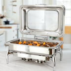 9.5 Quart Stainless Steel Professional Chafing Dish/Food Warmer/Buffet Server Serving Trays w/Hinged Lid & View, alternate