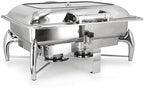 9.5 Quart Stainless Steel Professional Chafing Dish/Food Warmer/Buffet Server Serving Trays w/Hinged Lid & View, alternate