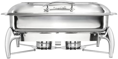 9.5Quart Rectangle Stainless Steel Professional Chafing Dish/Food Warmer/Buffet Server Tray w/Hinged Lid &, alternate view 3
