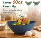 9.6 inch Serving Bowls, Large Serving Dishes for Wedding Parties, 60 OZ Centerpiece Serving Bowls for Salad, alternate view 2