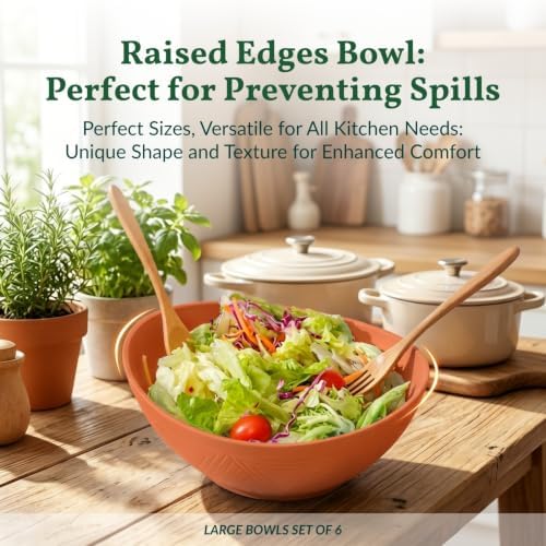 9.6 inch Serving Bowls, Large Serving Dishes for Wedding Parties, 60 OZ Centerpiece Serving Bowls for Salad, alternate view 5