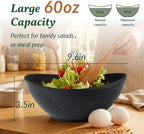 9.6 inch Serving Bowls, Large Serving Dishes for Wedding Parties, 60 Oz for Salad, Side Dishes, Pasta, Oval, alternate view 2