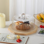 9.6" Wide Handmade Sturdy Glass Cake Dome, Cake Cover Lid for Cake, Food and Display, Glass Topper For Cake, alternate view 5