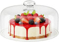 9.6 x 6.6 Inch Glass Cake Dome, Clear Cloche Lid in 9.6 x 6.6 Inch in clear