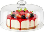 9.6 x 6.6 Inch Glass Cake Dome, Clear Cloche Lid in 9.6 x 6.6 Inch in clear