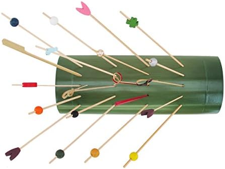 9.84" Bamboo Skewer Holder Food Display Stand Half Cut Skewers Stand w/ 20 Holes - Green - 10 Pieces, alternate view 2