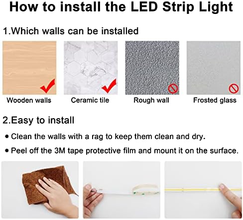 9.84ft Smart COB LED Strip Lights, 24V Warm White 2700K Dimmable LED Light Strips, High Bright LED tape light, alternate view