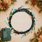 9.8FT 100 LED Battery Operated Firecracker String Lights, Multicolor