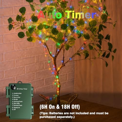 9.8FT 100 LED Battery Operated Firecracker String Lights, Multicolor, alternate view 4