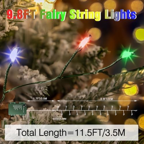 9.8FT 100 LED Battery Operated Firecracker String Lights, Multicolor, alternate view 5