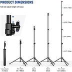 9.8ft/3m Air Cushioned Light Stand, Heavy Duty Metal, alternate view 6