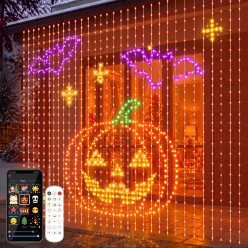 9.8ft x 9.8ft Smart Curtain Lights, App/Remote Control
