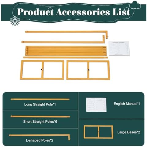 9.8FTx9.8FT Square Backdrop Stand, Yellow Wedding Arches for Ceremony, Rectangular Metal Balloon Arch Stand, alternate view 6