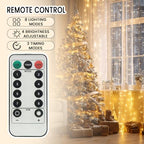 9.8x19.6Ft Curtain String Lights Plug in,600 Warm White LED Curtain Lights with Remote, Timer, Memory, alternate view 3