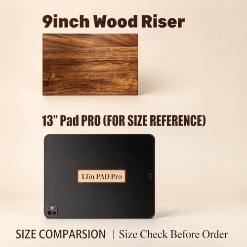 9" Acacia Wood Riser Pedestal Stand Small Wooden Riser for Kitchen Counter in Acacia03, alternate view 4